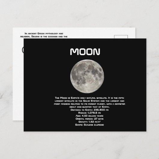 Moon Briefkaart (Voorkant / Achterkant)