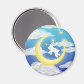 Moon Bunny Blue Magneet (Voorkant / Achterkant)