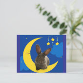 Moon Bunny Briefkaart (Staand voorkant)