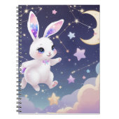 Moon Bunny Journal – Celestial Dream Rabbit Kawaii Notitieboek (Voorkant)