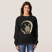 Moon Bunny Rabbit Sitting In Crescent Moon Easter  Trui (Voorkant volledig)