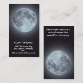 Moon Business of Personal Card Visitekaartje (Voorkant / Achterkant)