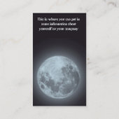 Moon Business of Personal Card Visitekaartje (Achterkant)