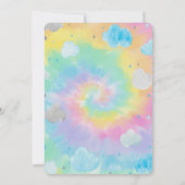 Moon Butterfly Stars & Clouds Tie Dye Baby Shower Kaart (Achterkant)