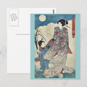 Moon by Utagawa, Kunisada Ukiyoe Briefkaart (Voorkant / Achterkant)