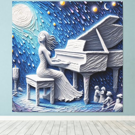 MOON CANVAS AFDRUK (Insitu (Houten vloer))