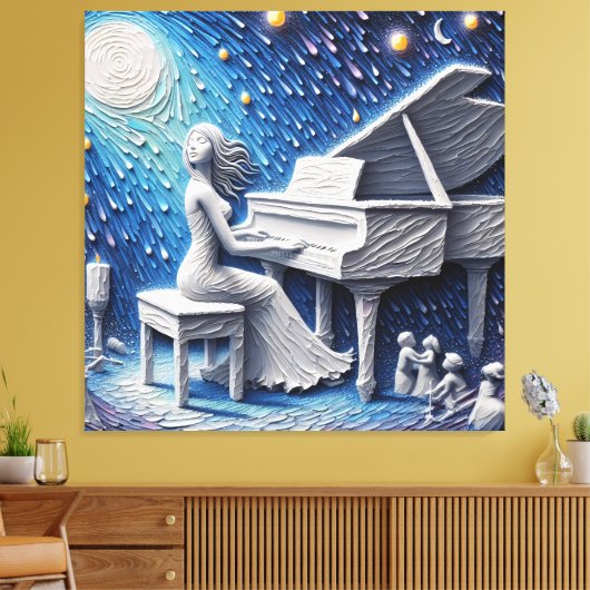 MOON CANVAS AFDRUK (Insitu (Woonkamer))