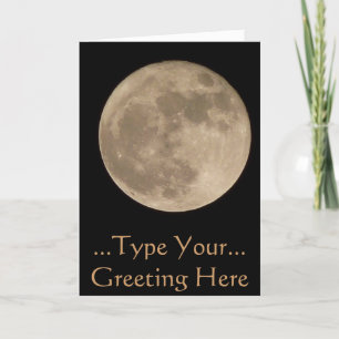 Moon Card Romantic Full Moon Custom Wenskaart Kaart