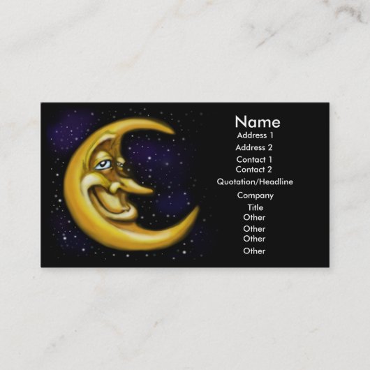Moon Card Visitekaartje (Voorkant)