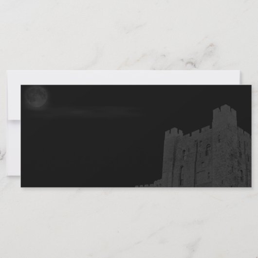 Moon Castle Gothic Wedding Ticket-uitnodigingen (Achterkant)