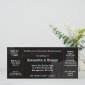 Moon Castle Gothic Wedding Ticket-uitnodigingen (Staand voorkant)