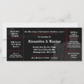 Moon Castle Gothic Wedding Ticket-uitnodigingen (Voorkant)