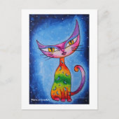 Moon Cat Briefkaart (Voorkant)