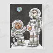 'Moon Cat' Briefkaart (Voorkant)