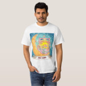 Moon Cat Flowers T-shirt (Voorkant volledig)