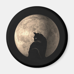 Moon cat magneet