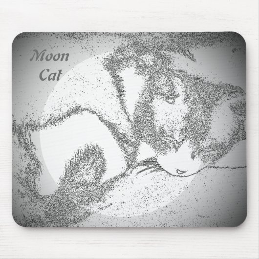 Moon Cat-muisblok Muismat (Voorkant)