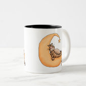 Moon Cat Nap Tweekleurige Koffiemok (Voorkant rechts)