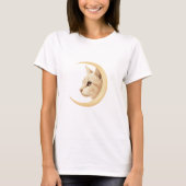 Moon Cat T-shirt – Cosmic Kat Design (Voorkant)