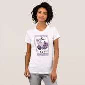 Moon Cat Tarot Kaart T-shirt (Voorkant volledig)