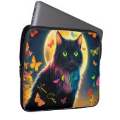 Moon cat vlinder decor  mot maanlicht laptop sleeve (Voorkant Rechts)