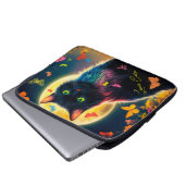 Moon cat vlinder decor  mot maanlicht laptop sleeve (Voorkant onderkant)