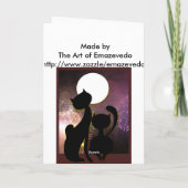 Moon cats & fireworks kaart (Achterkant)