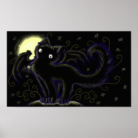 Moon Cats nacht Poster (Voorkant)
