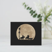 Moon Cattle and Cowboys Team Roping Briefkaart (Staand voorkant)