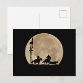 Moon Cattle and Cowboys Team Roping Briefkaart (Voorkant / Achterkant)