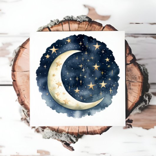 Moon Celestial Baby shower Stars Space Servet