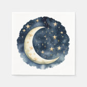 Moon Celestial Baby shower Stars Space Servet (Voorkant)