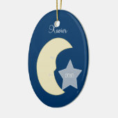 MOON Celestial Persoonlijk kerstversieel Keramisch Ornament (Links)