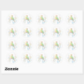 Moon Cheek Conure Ronde Sticker (Vel)