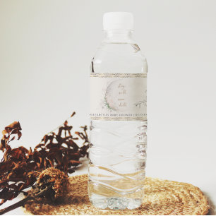 Moon Child Baby shower van Boho Hippie Waterfles Etiket
