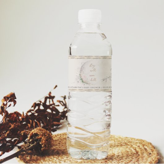 Moon Child | Baby shower van Boho Hippie Waterfles Etiket