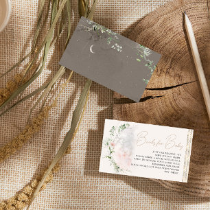 Moon Child   Boho Hippie Baby shower Boekaanvraag Informatiekaartje