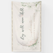 Moon Child | Boho Hippie Baby shower Welkom Spandoek (Verticaal)