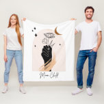 Moon Child Botanical Celestial Stars and Moon Fleece Deken<br><div class="desc">Mooie Bohemen-geïnspireerde 'maankind' botanische maan en sterren gooien deken.</div>