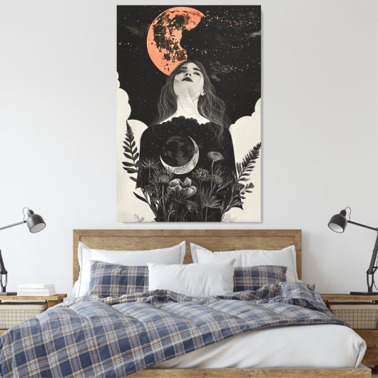 Moon Child Canvas Afdruk (Insitu (Slaapkamer))