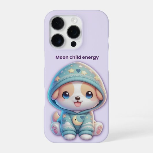Moon Child Energy Dog Case iPhone Hoesje (Achterkant)
