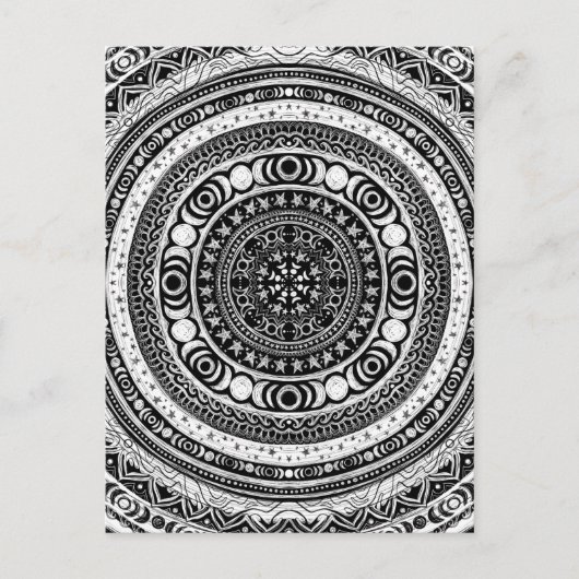 Moon Child Mandala Triple Moon Witch Briefkaart (Voorkant)