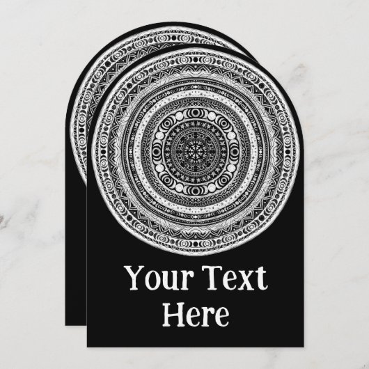 Moon Child Mandala Triple Moon Witch Kaart (Voorkant / Achterkant)