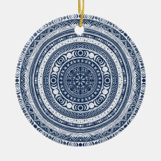 Moon Child Mandala Triple Moon Witch Keramisch Ornament (Voorkant)