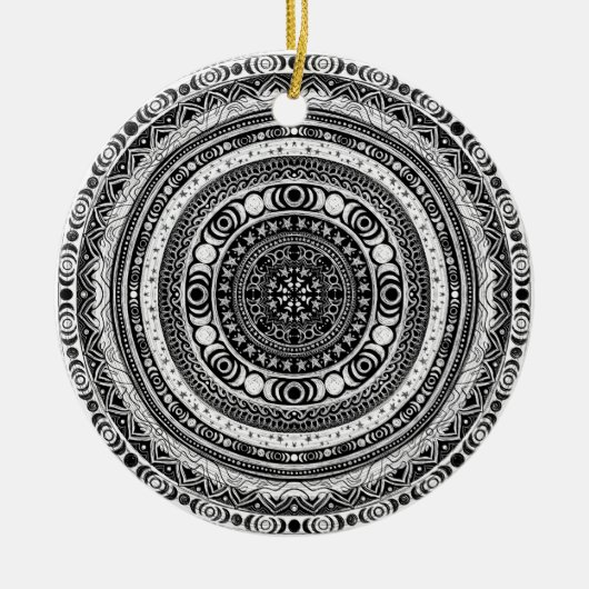 Moon Child Mandala Triple Moon Witch Keramisch Ornament (Voorkant)