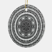 Moon Child Mandala Triple Moon Witch Keramisch Ornament (Links)