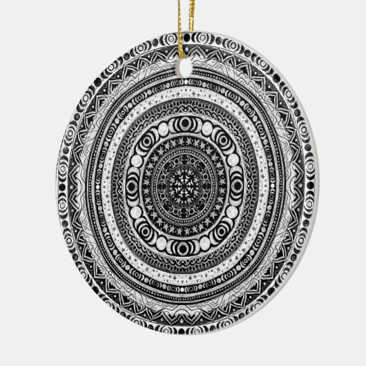 Moon Child Mandala Triple Moon Witch Keramisch Ornament (Links)