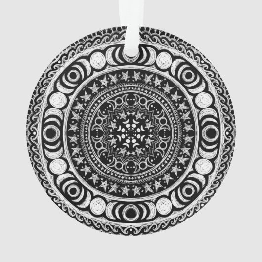 Moon Child Mandala Triple Moon Witch Ornament (achterkant)