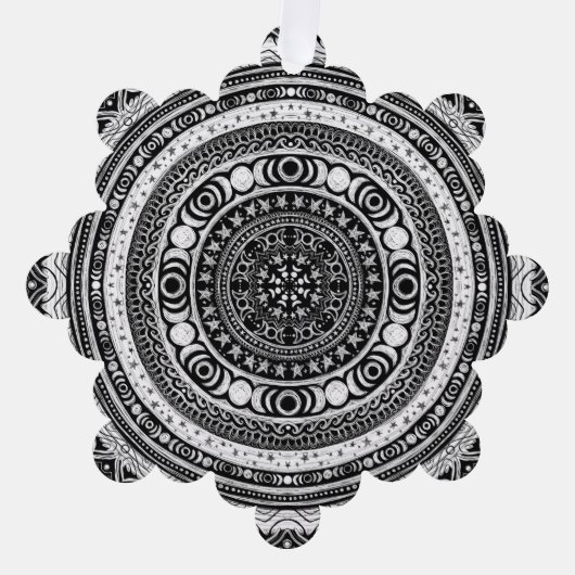 Moon Child Mandala Triple Moon Witch Ornament Kaart (Voorkant)