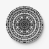 Moon Child Mandala Triple Moon Witch Papieren Bordje (Voorkant)